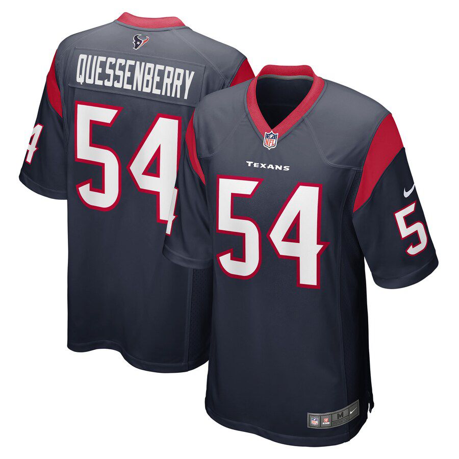 Men Houston Texans #54 Scott Quessenberry Nike Navy Game Player NFL Jersey